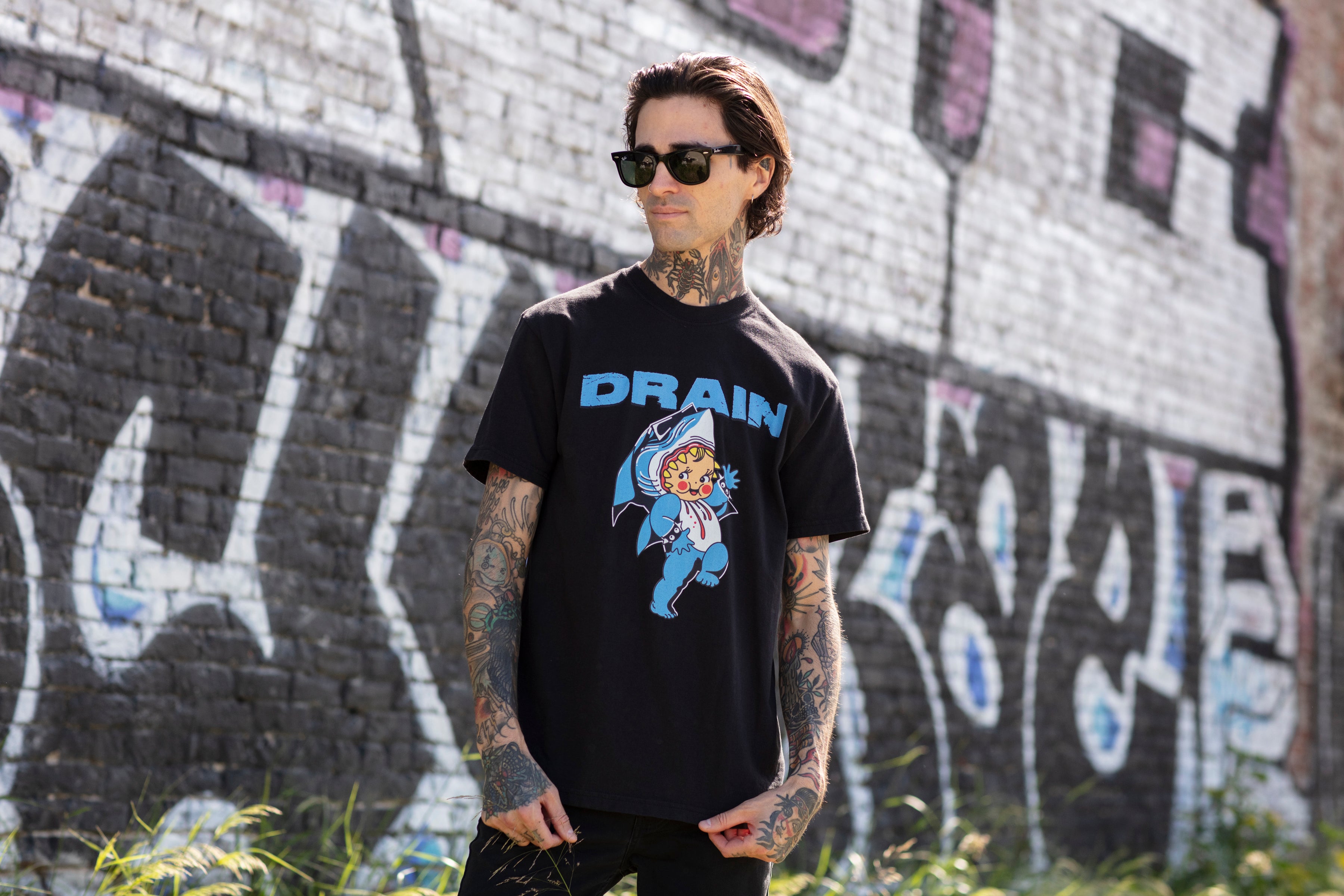 Kewpie T-Shirt (Black) on Model