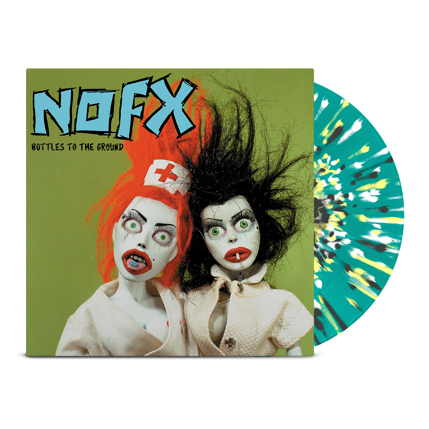 Bottles To The Ground 12" (Turquoise/Yellow/Black/White/Silver)