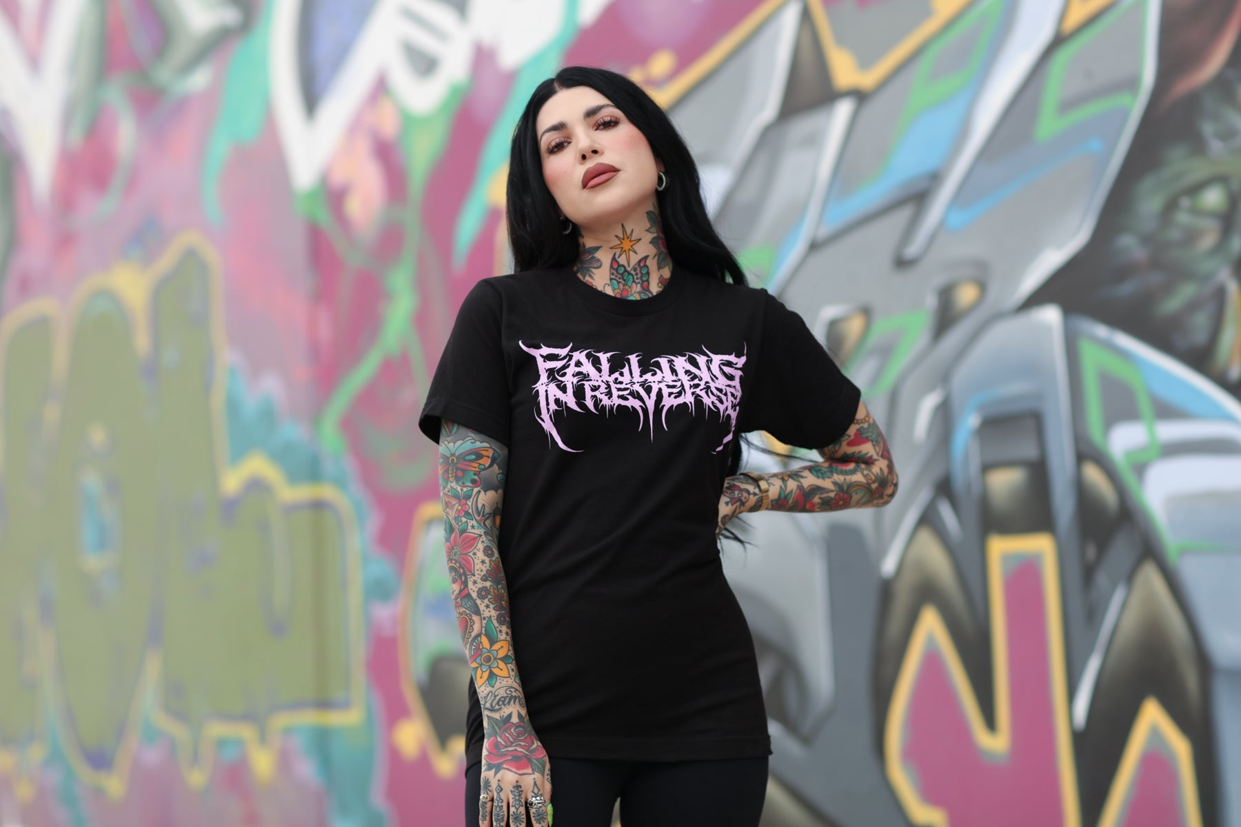 Popular Monster Text Tee (Black)