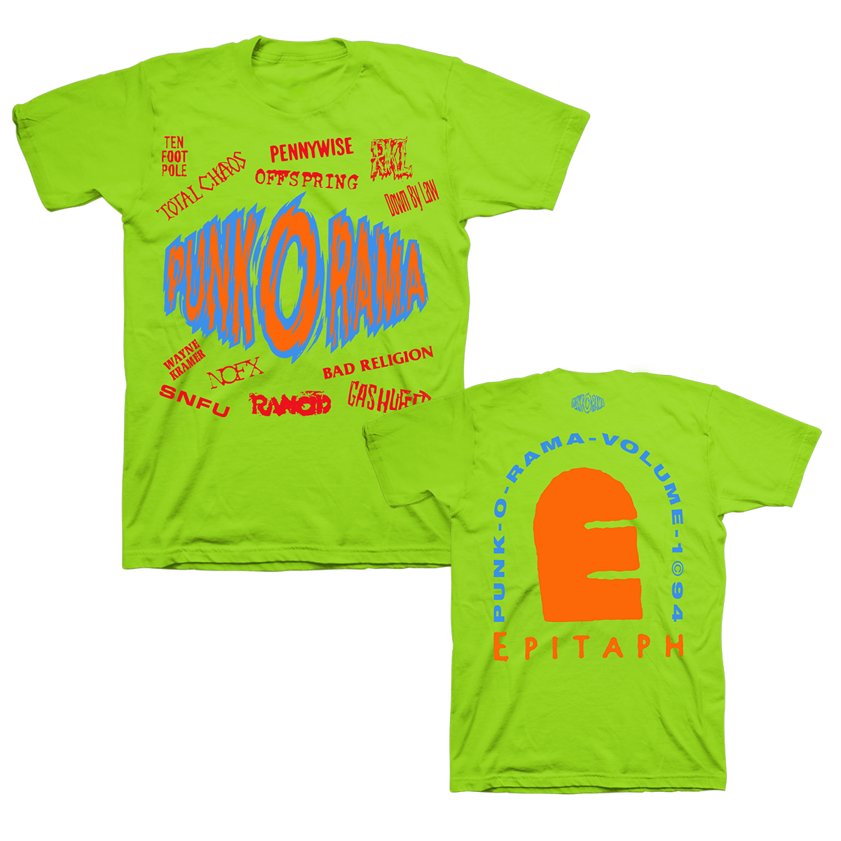 Punk-O-Rama POR Logo Tee (Lime Green)