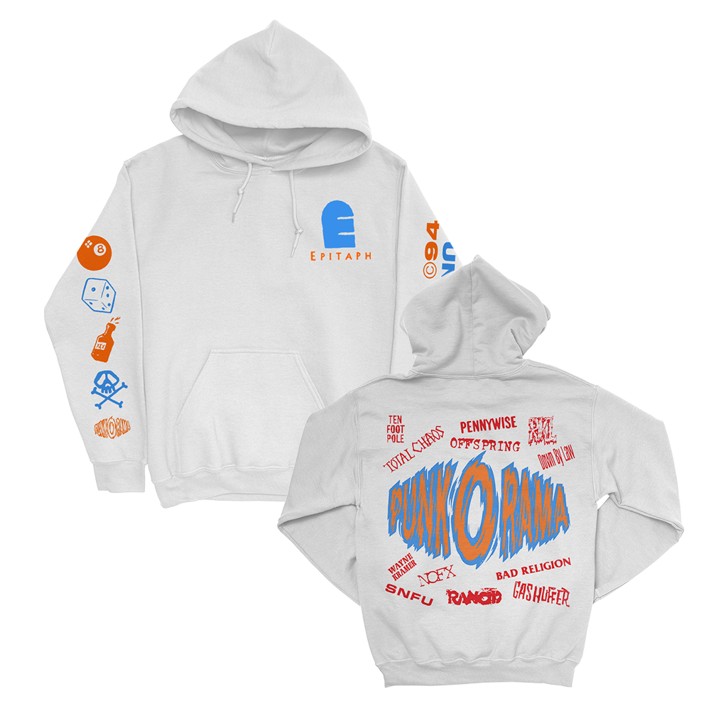 Punk-O-Rama Logo Pullover Hoodie (White)